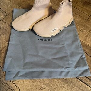 Balenciaga Cream Sock Sneakers (Kids)